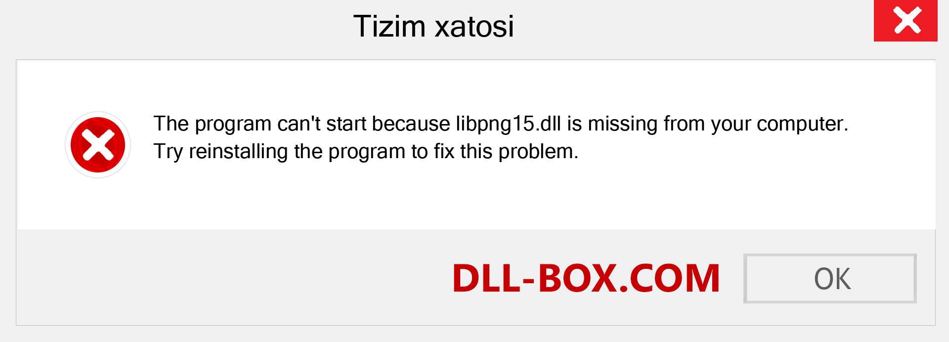 libpng15.dll fayli yo'qolganmi?. Windows 7, 8, 10 uchun yuklab olish - Windowsda libpng15 dll etishmayotgan xatoni tuzating, rasmlar, rasmlar